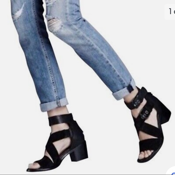 RAG & BONE CHUNKY STRAPPY BLACK LEATHER SUEDE MADRID CITY SANDAL SIZE 40 - Picture 8 of 13